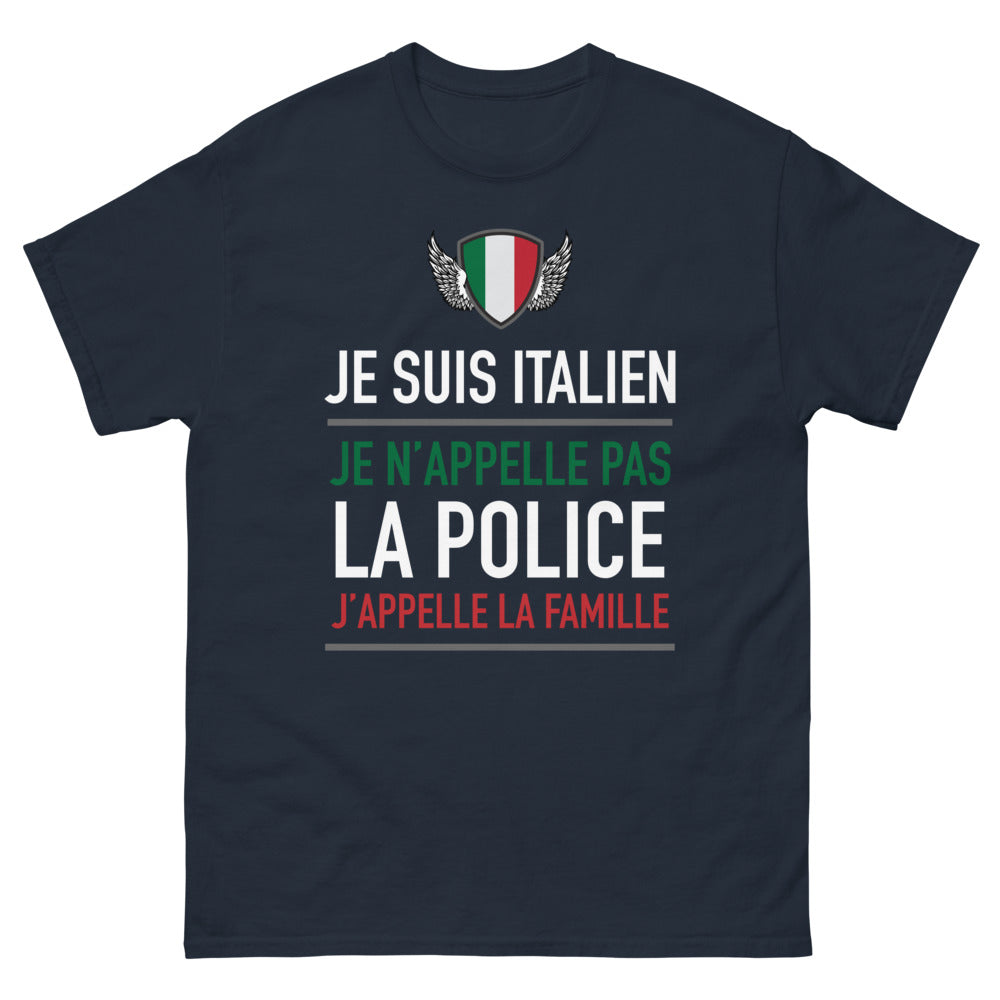 T-shirt Italie marine - fierté italienne