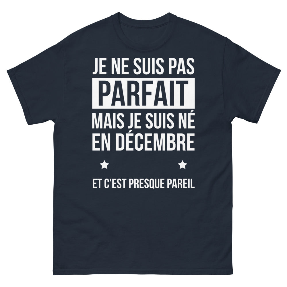 T-shirt Décembre marine - esprit hiver, presque parfait