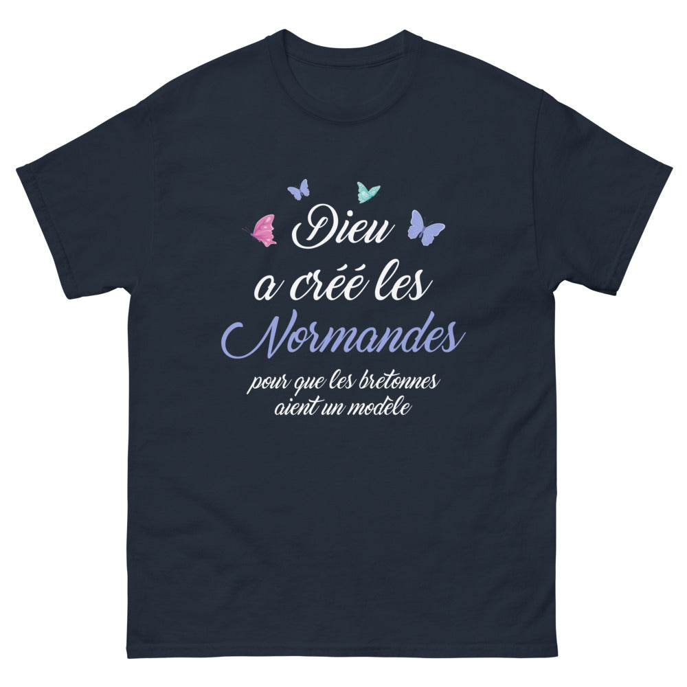 T-shirt Normandes & Bretonnes marine - clin d'œil entre Normandes et Bretons