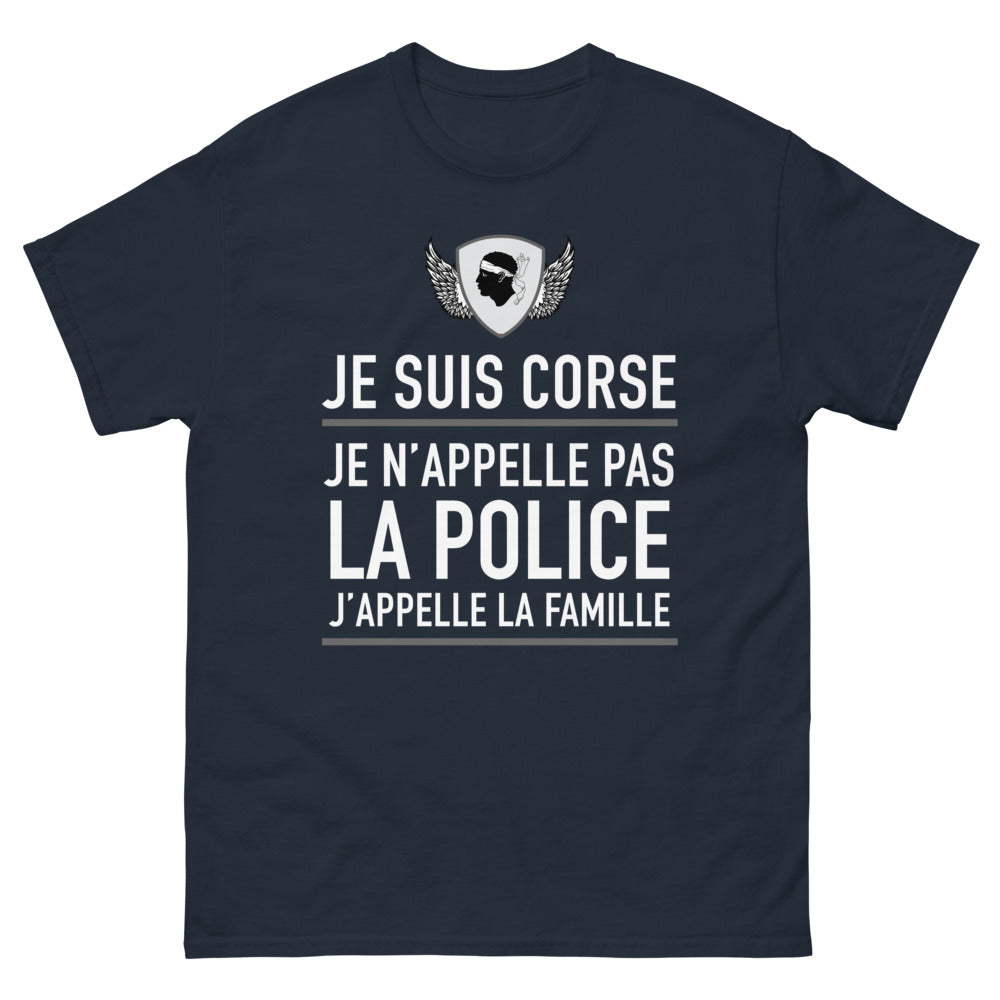 T-shirt Corse marine - je suis Corse