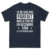 Thumbnail for T-shirt Nostalgie noir dos - né en décembre 1989