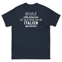 Thumbnail for T-shirt Italie marine - princesse prise par un Italien qui déchire