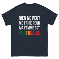 Thumbnail for T-shirt Portugaise marine - Rien ne peut me faire peur