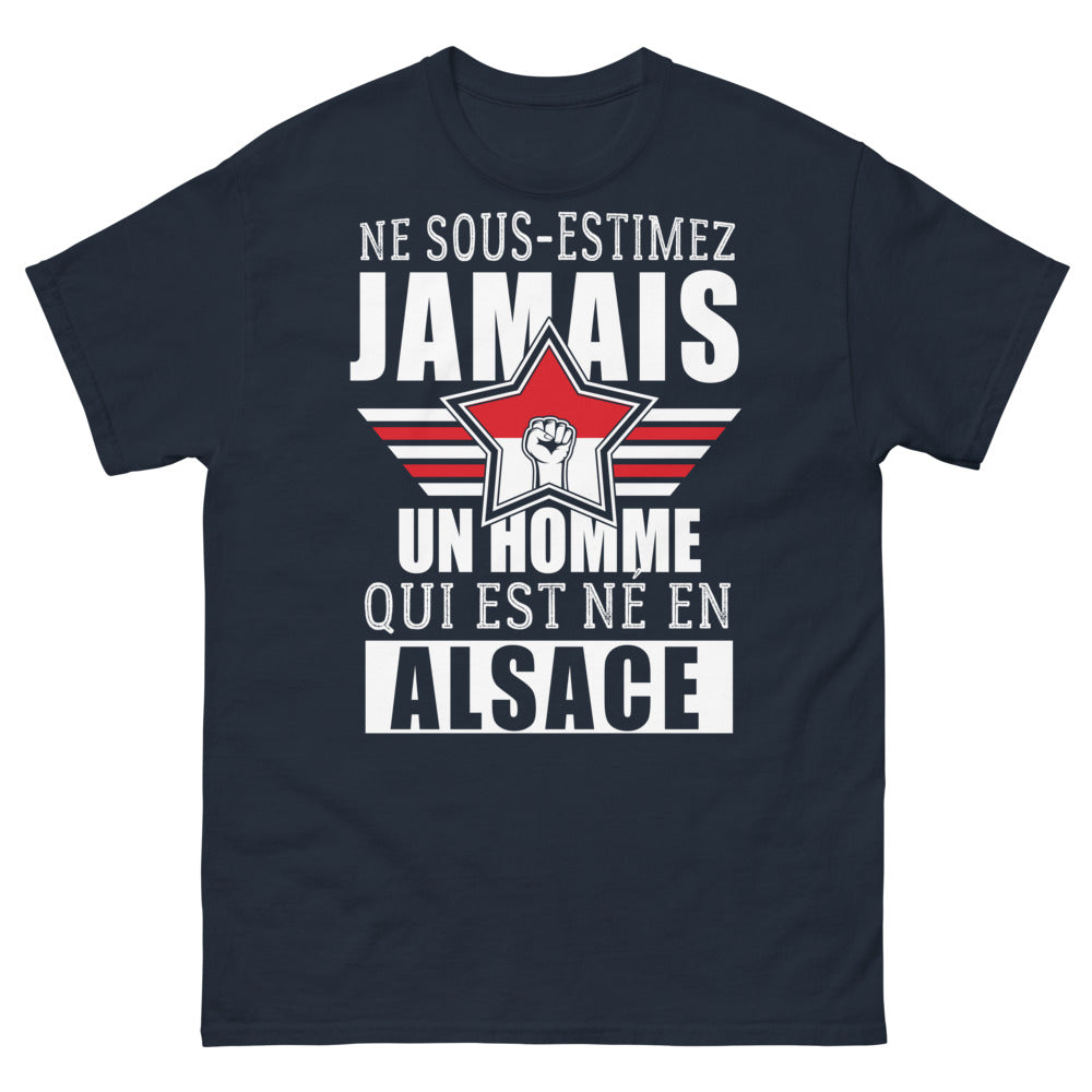 T-shirt Alsace bleu marine - clin d'œil et fierté régionale