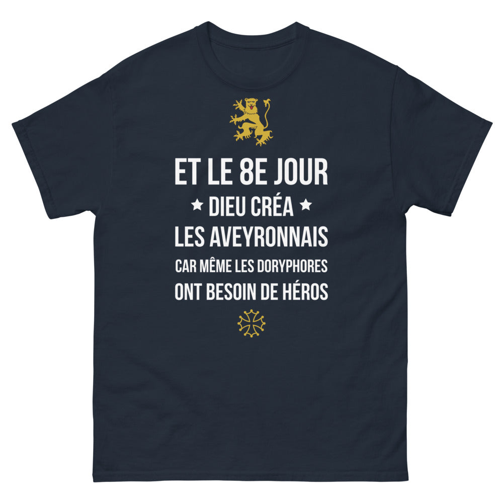 T-shirt Aveyronnais marine - héros du quotidien