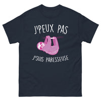 Thumbnail for T-shirt paresseux marine - J'suis paresseuse