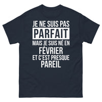 Thumbnail for T-shirt né en février marine - Né en février, c'est presque parfait