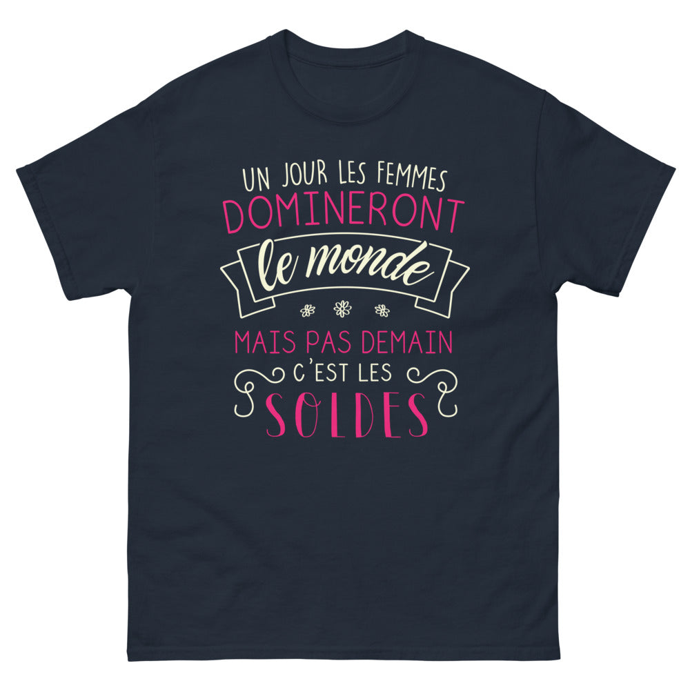 T-shirt femmes domineront le monde marine - Un jour les femmes domineront le monde