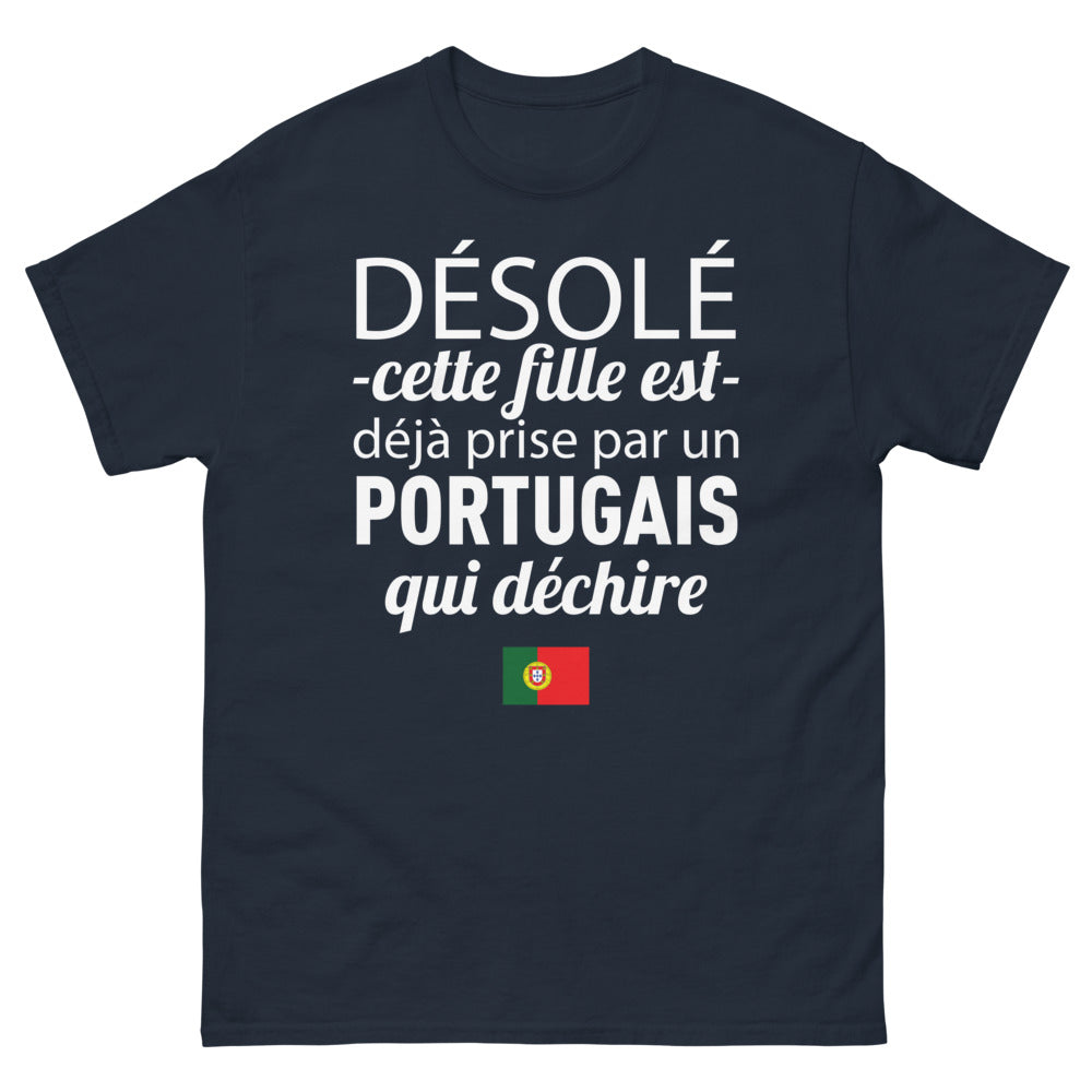 T-shirt Portugais marine - humour lusitanien