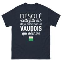 Thumbnail for T-shirt Vaudois marine - déjà prise par un Vaudois qui déchire