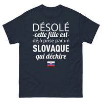 Thumbnail for T-shirt Slovaque marine - déclaration d'amour drôle