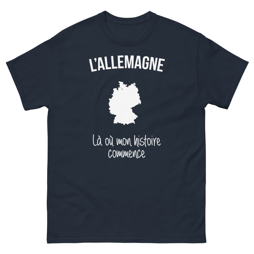 T-shirt Allemagne marine - design sombre