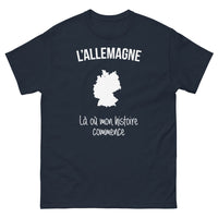 Thumbnail for T-shirt Allemagne marine - design sombre