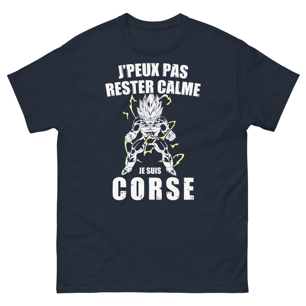 T-shirt Corse marine - Je peux pas rester calme
