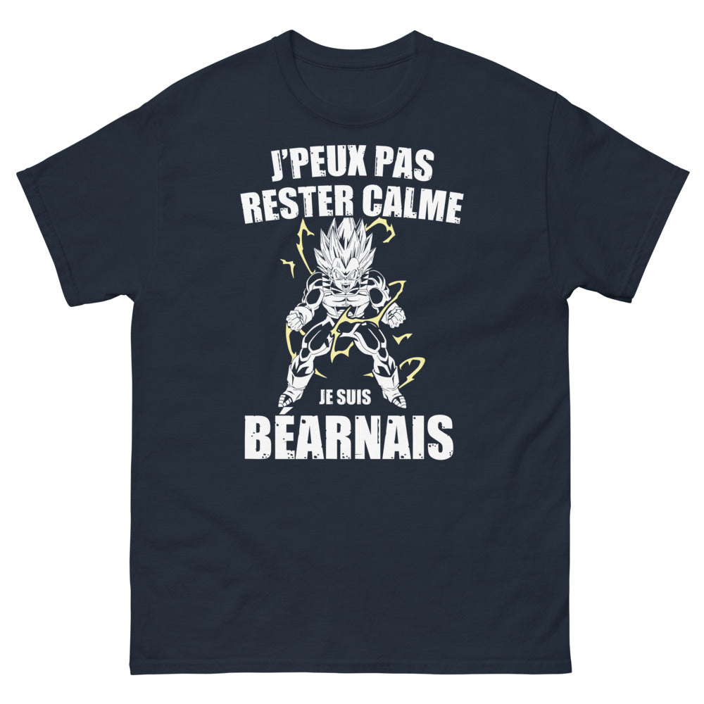 T-shirt Béarnais marine - je ne peux pas rester calme