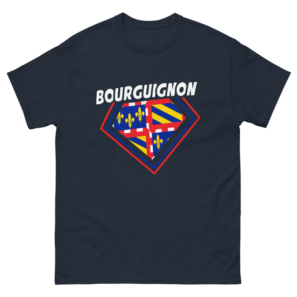 T-shirt Bourguignon marine - nostalgie régionale