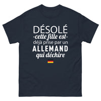 Thumbnail for T-shirt Allemagne marine - Désolé cette fille est déjà prise par un Allemand qui déchire