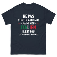 Thumbnail for T-shirt Italien marine - amour italien, phrase humoristique