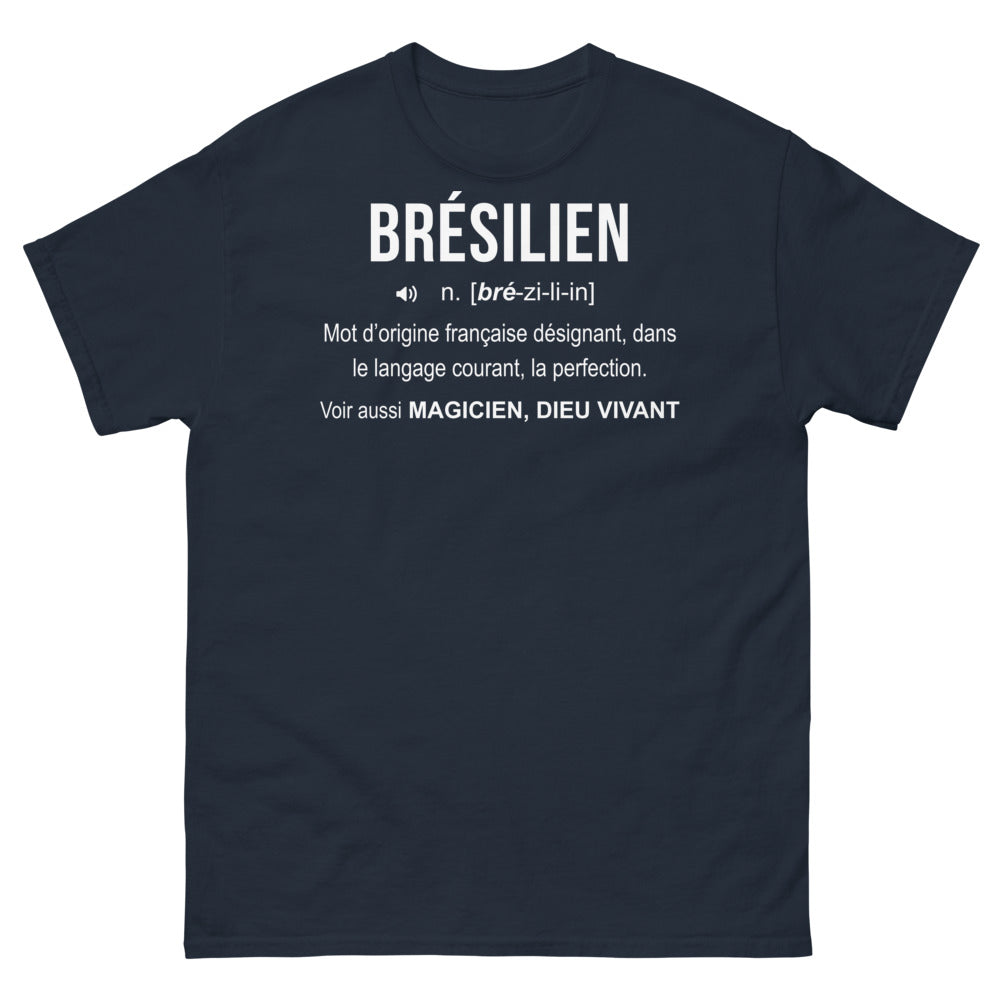 T-shirt Brésilien marine - chic exotique et fierté française