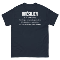 Thumbnail for T-shirt Brésilien marine - chic exotique et fierté française
