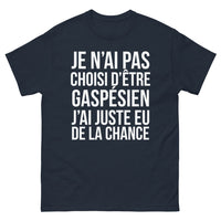 Thumbnail for T-shirt Gaspésien marine - fierté et chance