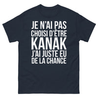 Thumbnail for T-shirt Kanak bleu marine - j'ai juste eu de la chance