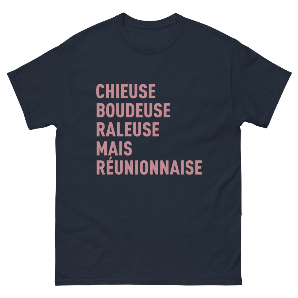 T-shirt Réunionnaise marine - Chieuse Boudeuse Râleuse