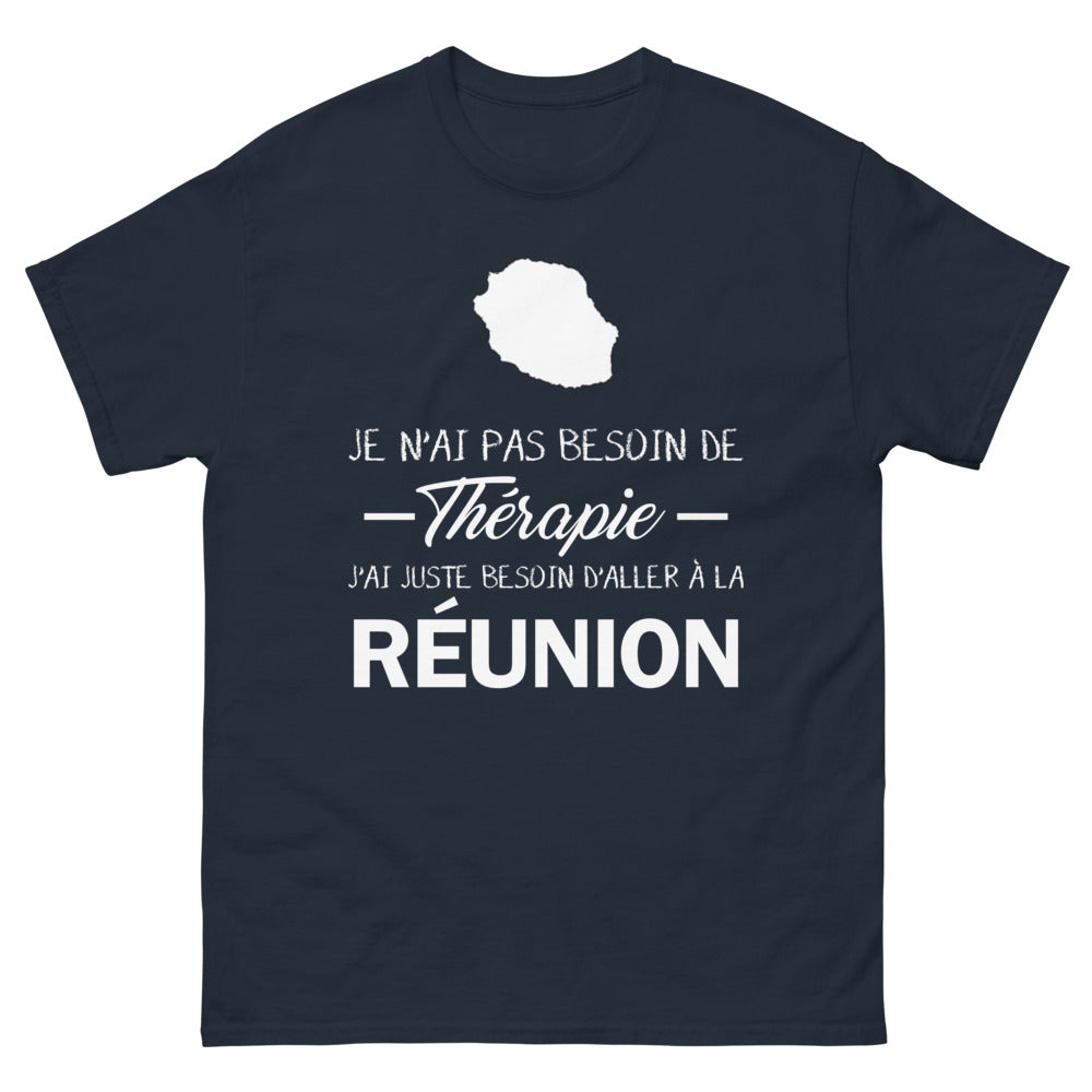 T-shirt La Réunion marine - J'ai juste besoin d'aller à La Réunion