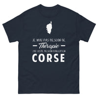 Thumbnail for T-shirt Corse bleu marine - Je n'ai pas besoin de thérapie