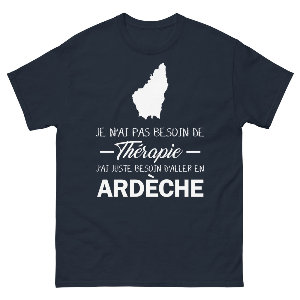 T-shirt Ardèche marine - pas besoin de thérapie