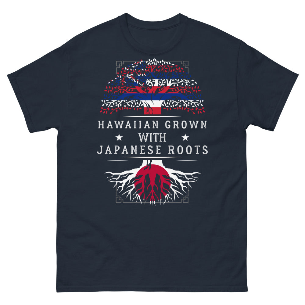 T-shirt Hawaii marine - Hawaiian roots et racines japonaises