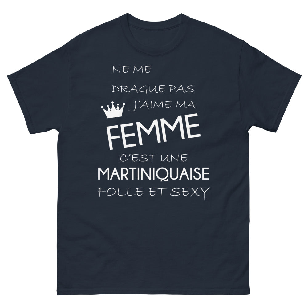 T-shirt Martiniquaise marine - j'aime ma femme