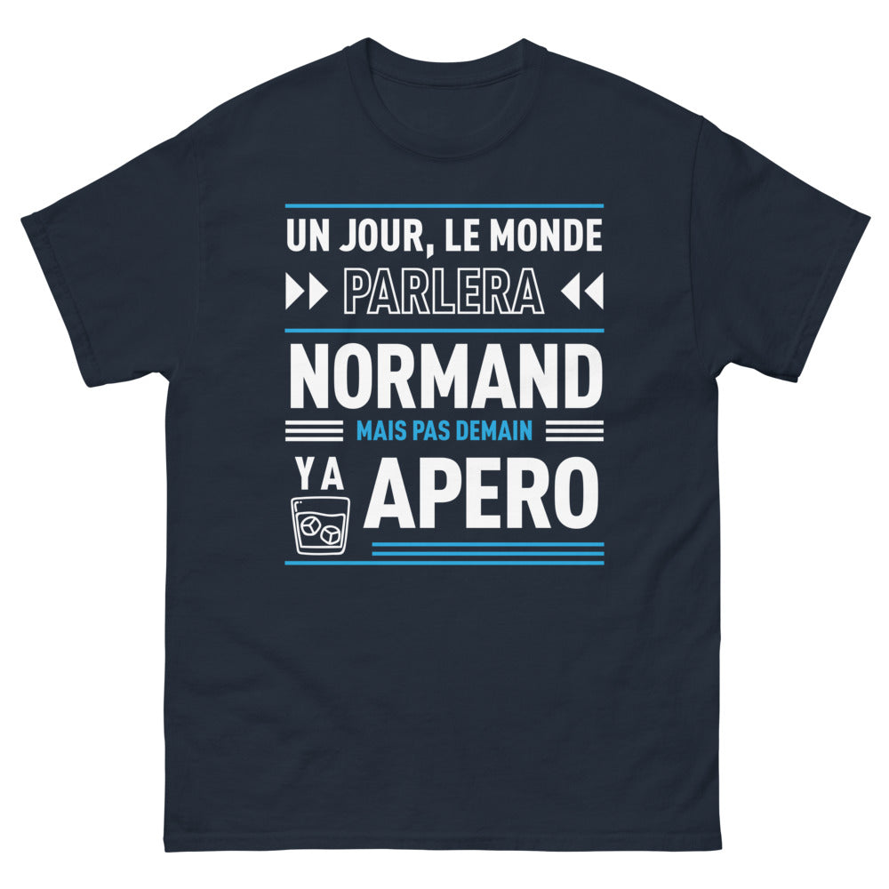 T-shirt Normand marine - Un jour le monde parlera Normand