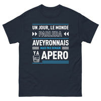 Thumbnail for T-shirt Aveyronnais marine - Un jour le monde parlera aveyronnais