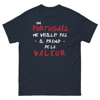 Thumbnail for T-shirt Portugais marine - Un Portugais ne vieillit pas, il prend de la valeur