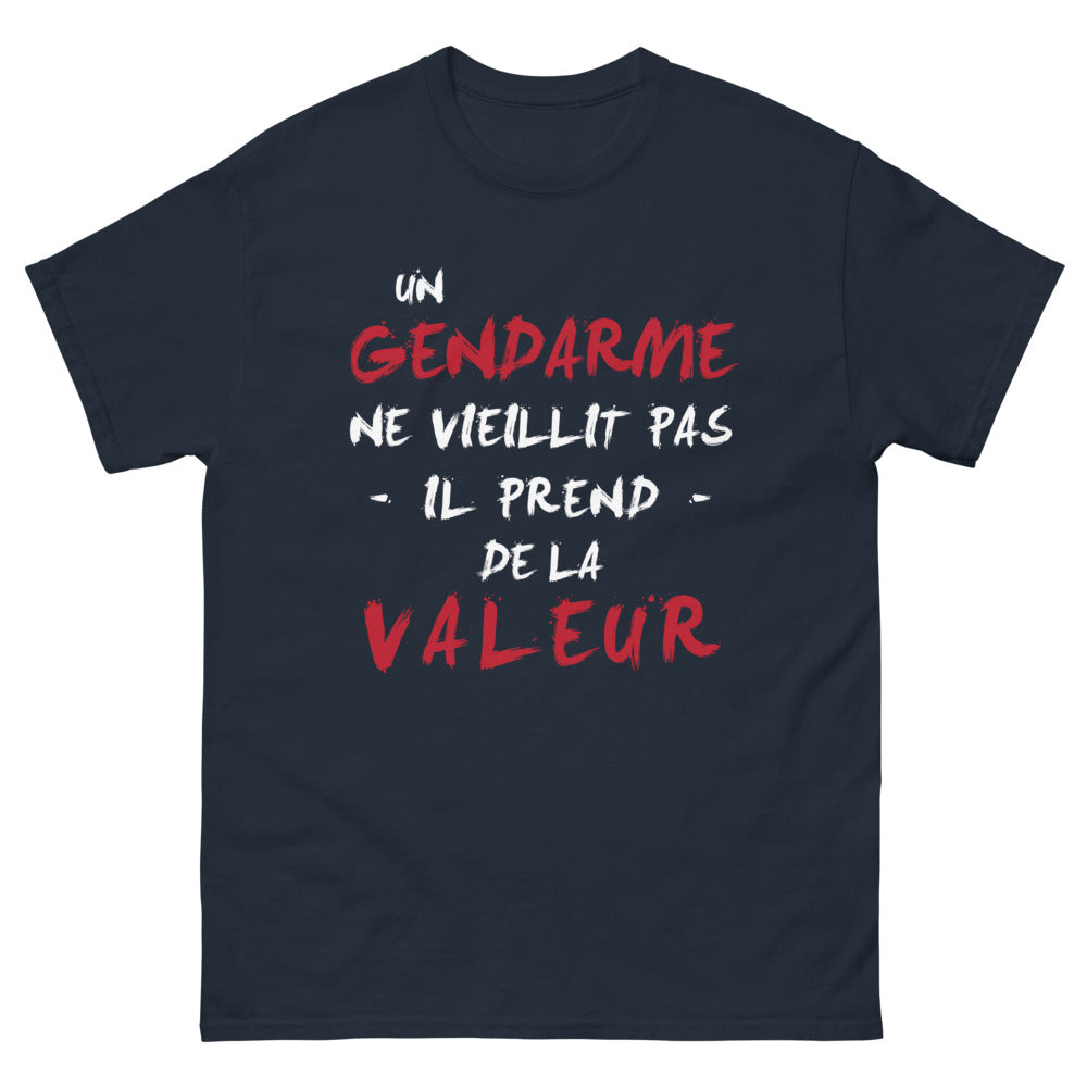 T-shirt gendarme marine - Un gendarme ne vieillit pas