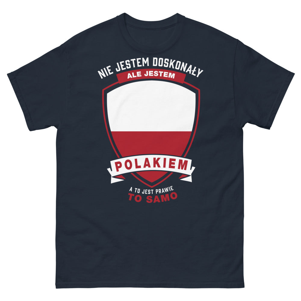 T-shirt polonais marine - héritage et humour