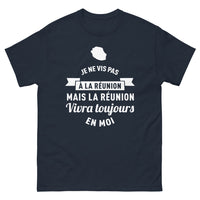 Thumbnail for T-shirt La Réunion marine - La Réunion vivra toujours en moi