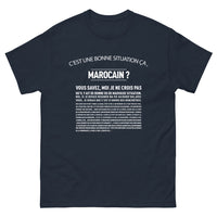 Thumbnail for T-shirt Marocains nostalgiques marine - humour et fierté locale