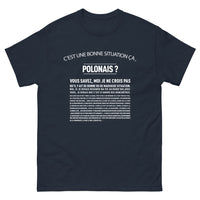 Thumbnail for T-shirt polonais marine - sagesse et sourire