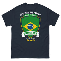 Thumbnail for T-shirt Brésilien bleu marine - Je ne suis pas parfait mais je suis Brésilien