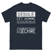 Thumbnail for T-shirt humour et fière d'aimer noir dos - texte décalé