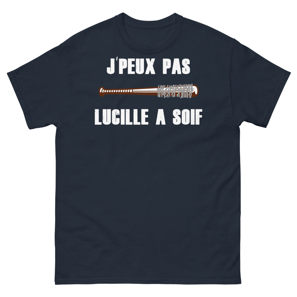 T-shirt Lucille marine - Je peux pas, Lucille a soif