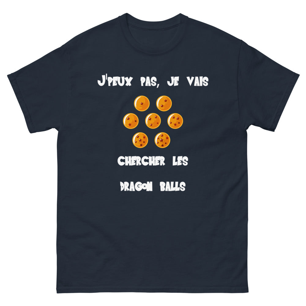 T-shirt Dragon Balls marine - humour d'aventurier manga