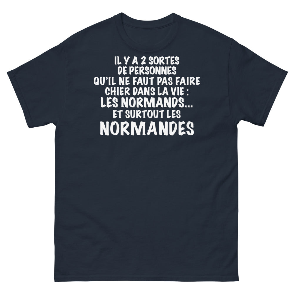 T-shirt Normandie marine - Ne pas énerver les Normands et Normandes