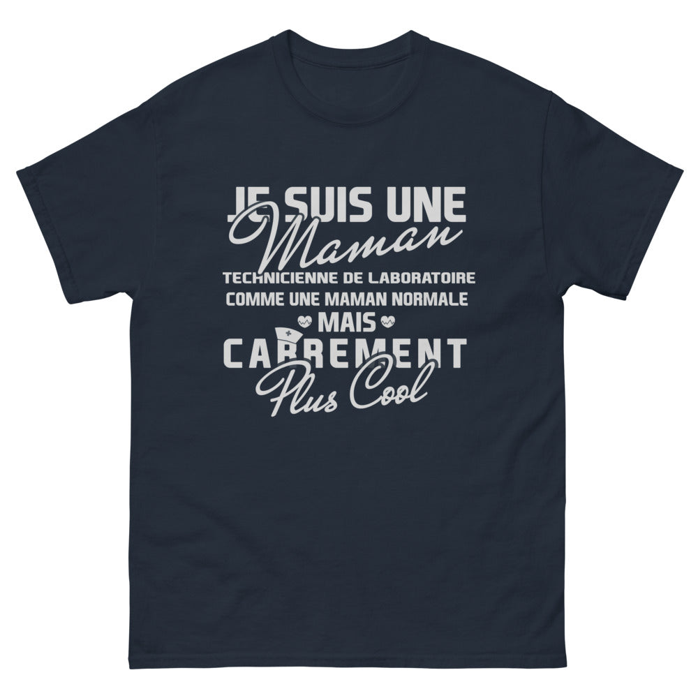 T-shirt laboratoire marine - maman technicienne de laboratoire, plus cool
