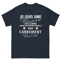 Thumbnail for T-shirt Maman italienne marine - maman italienne cool