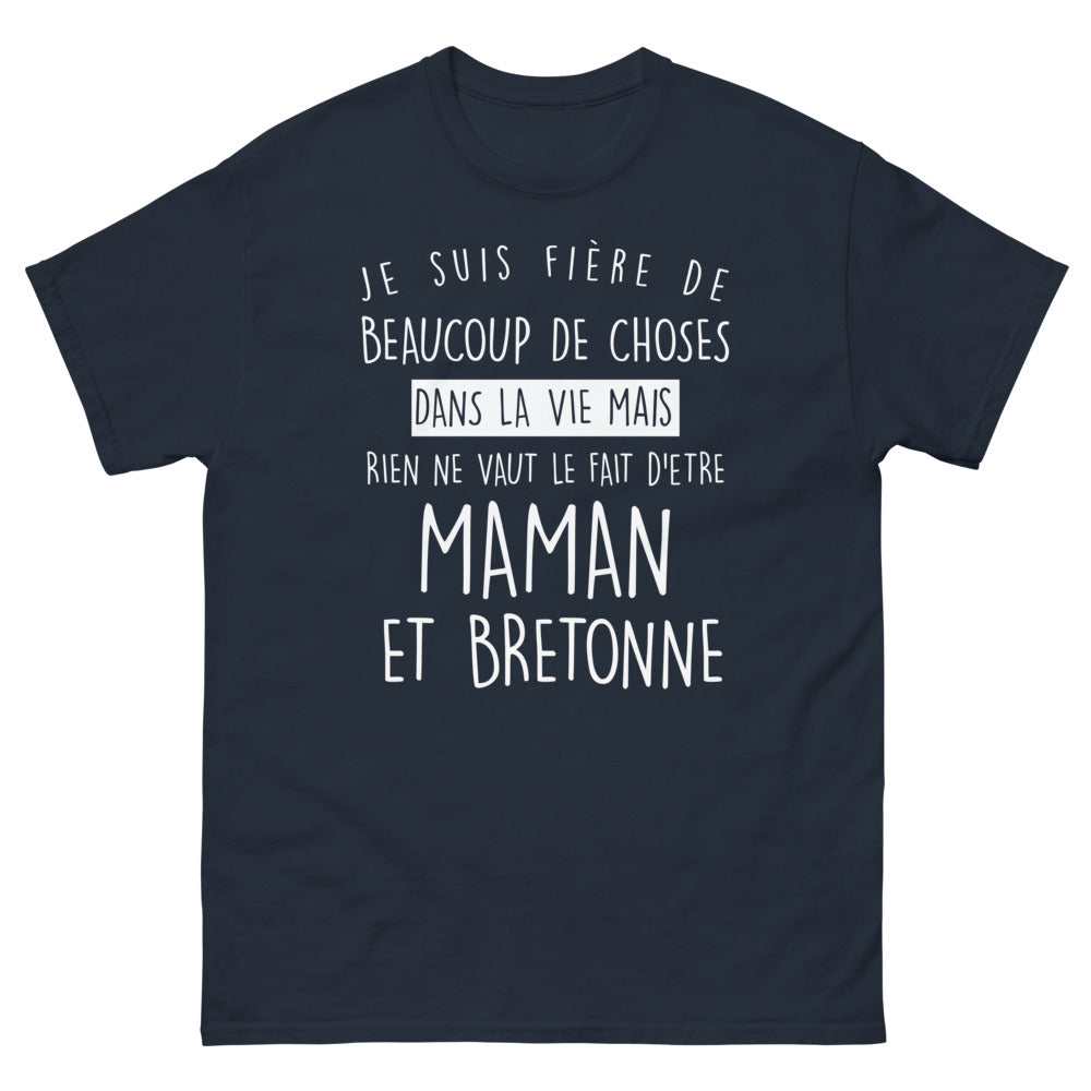 T-shirt Bretagne marine face - Fière d'être maman et bretonne