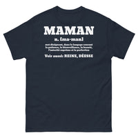 Thumbnail for T-shirt Maman et Synonymes de Perfection marine - hommage à maman patiente