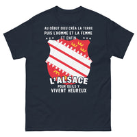 Thumbnail for T-shirt Alsace marine - Dieu créa l'Alsace